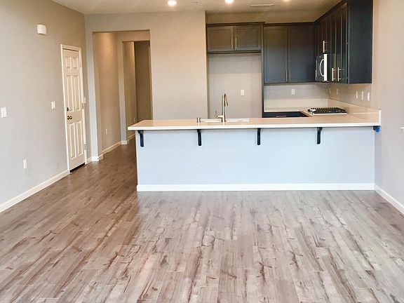 Downstairs living room with open kitchen