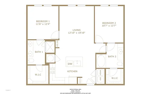 Floor plan 2 bedroom 2 bath