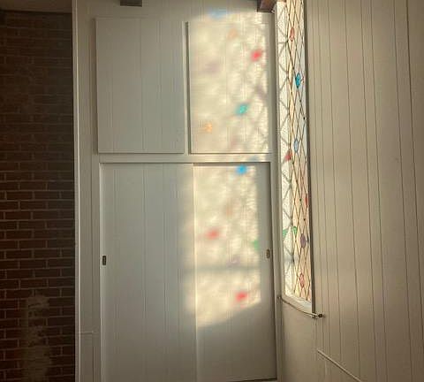 Tall closet with storage space