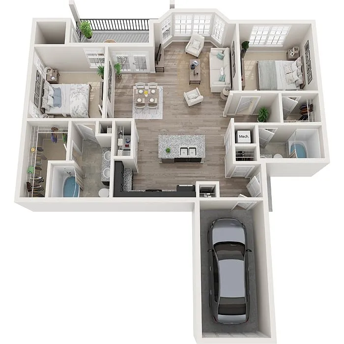 Floor plan Hawk with Garage