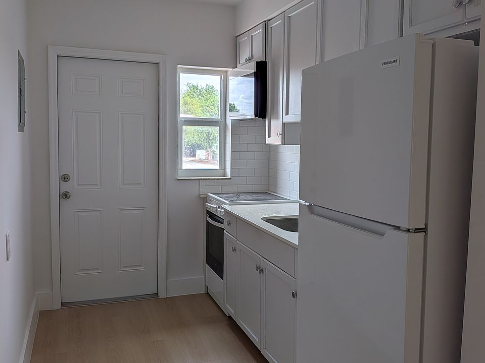 Kitchen and exit door