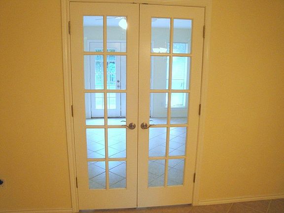 French doors to sunroom