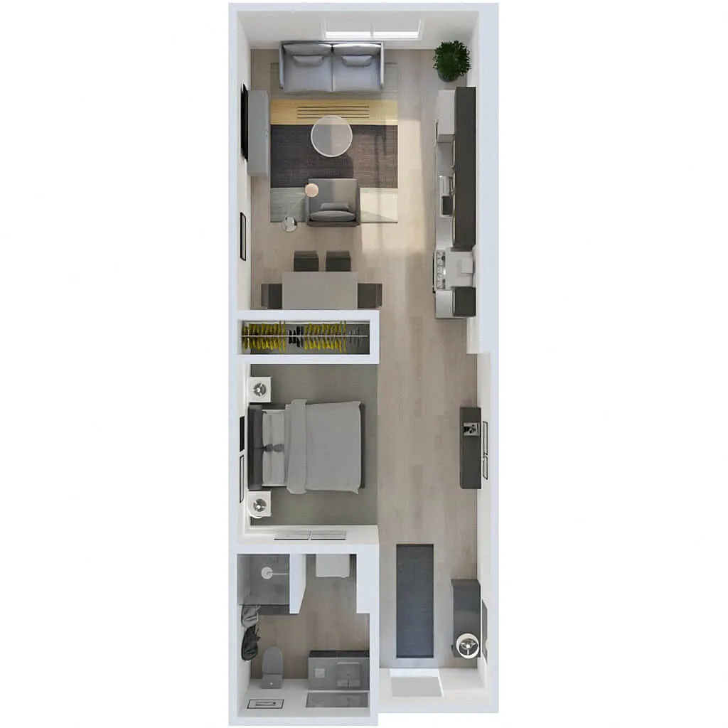Floor plan JR 1 Bed B2