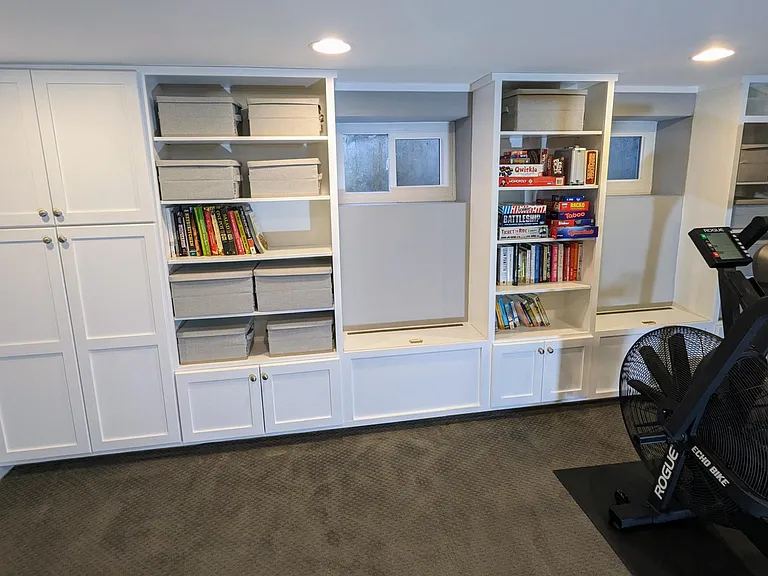 Custom built-ins for extra storage space from spices to books to games and anything else you could imagine.