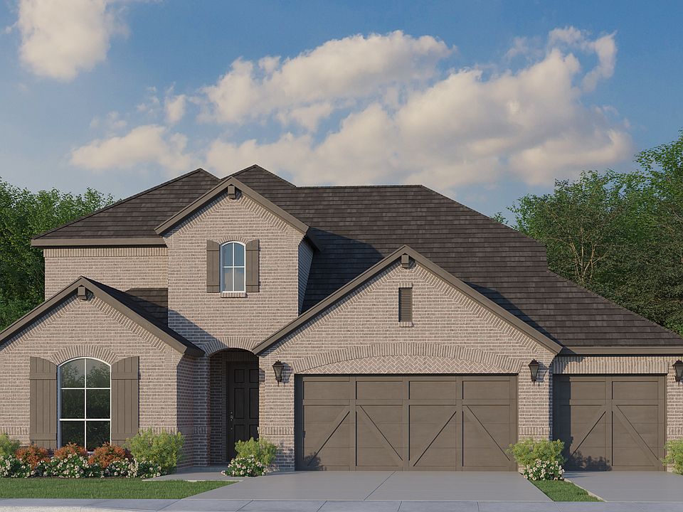 Plan 1525 Elevation A with 3rd Car Garage