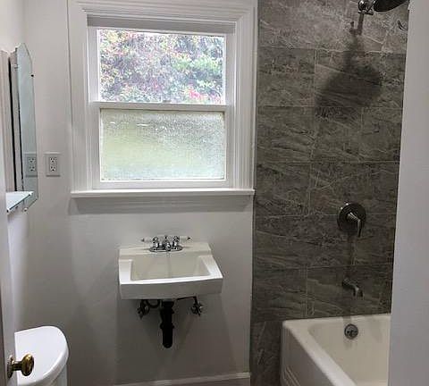 new bath tile and plumbing