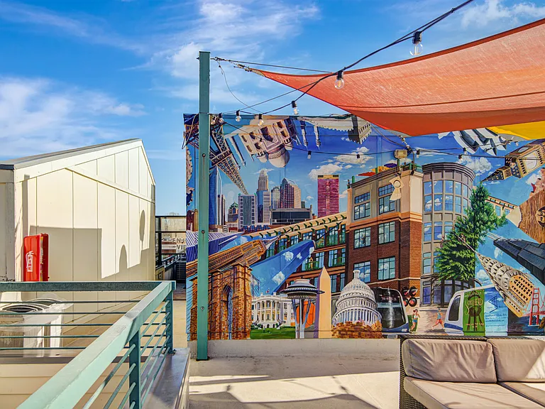 community rooftop patio area