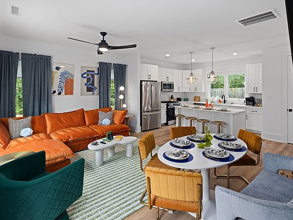 Open living/dining/kitchen