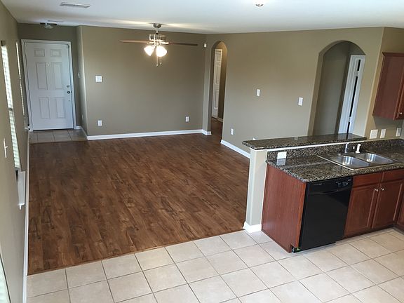 kitchen opens up to livingroom
