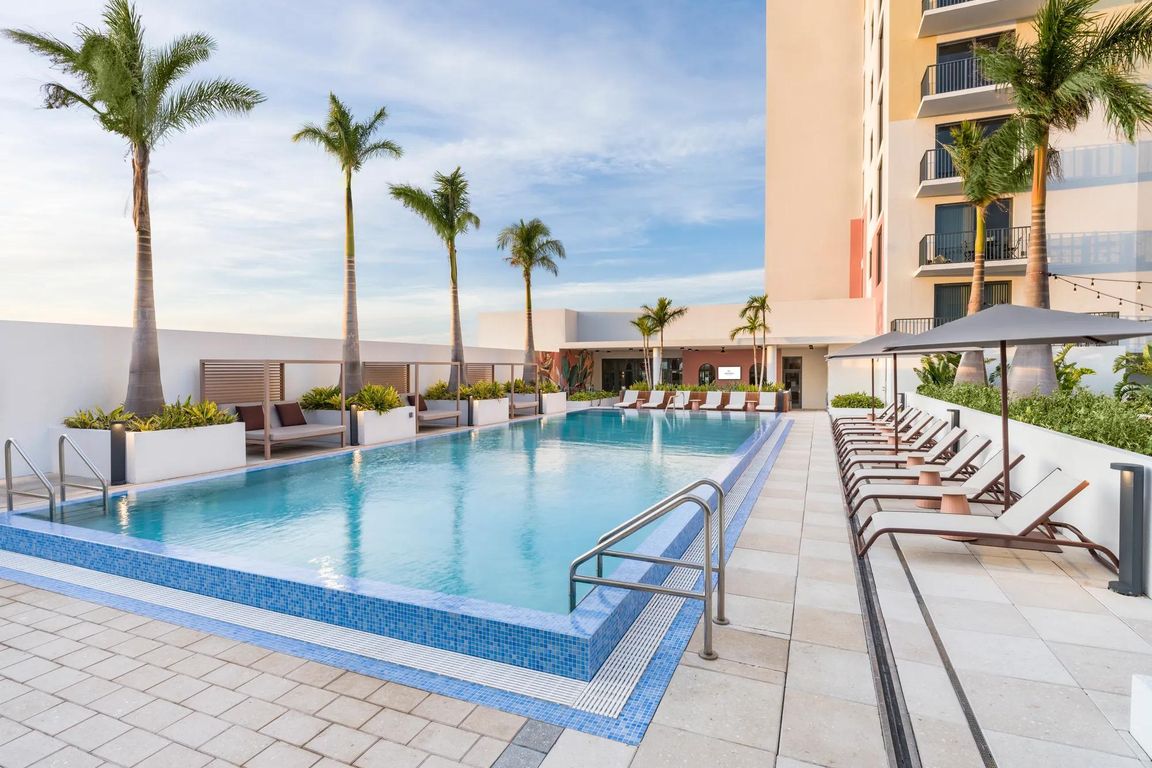 Relax in style with our resort-style pool, cabanas, and lounge seating.