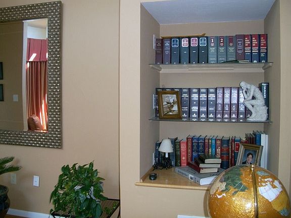 Built in book shelves