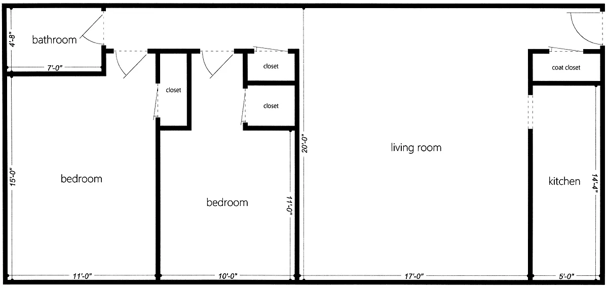 Floor plan 6230 Fifth Ave -325E- Available 8-1-26
