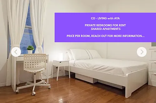Floor plan Private bedroom for rent 578