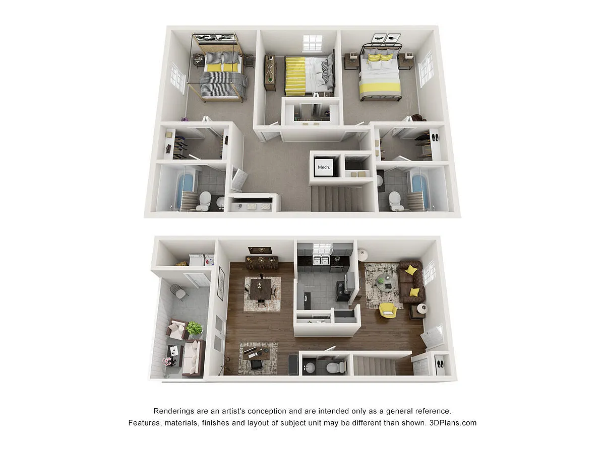 Floor plan 3 Bedroom 2.5 Bath