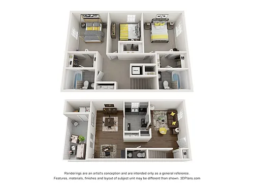 Floor plan 3 Bedroom 2.5 Bath
