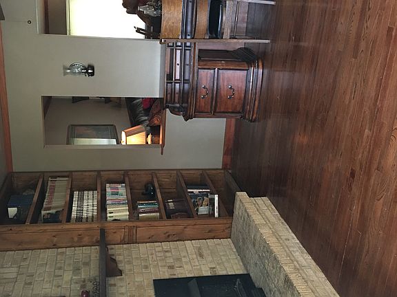 family room with fire place