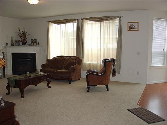 Cozy fireplace in family room