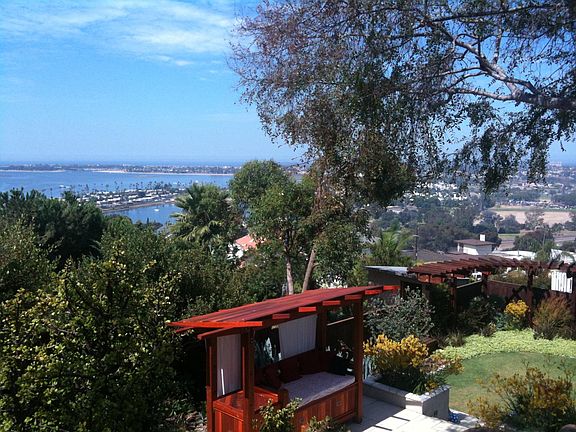 Mission Bay view over private terraced yard