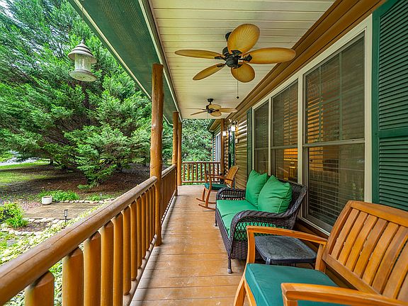 Covered front porch with rockers.