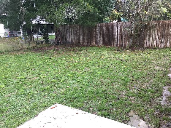 Patio view of backyard