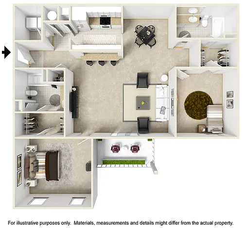 Floor plan 2-Bedroom B