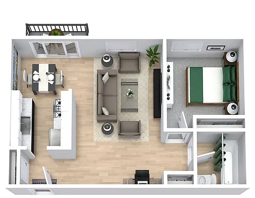 Floor plan 1 Bedroom