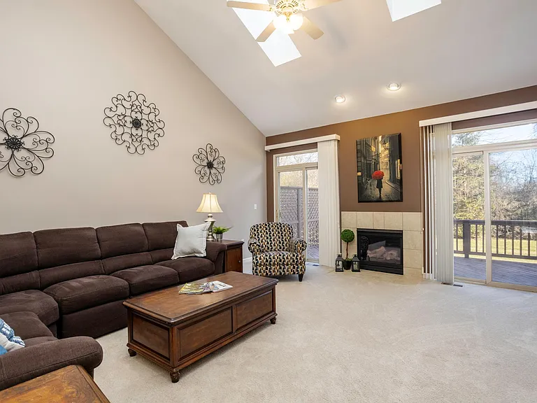 Skylight and doorwalls to deck