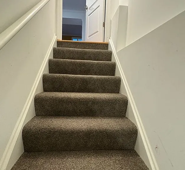 Fully carpeted stairs to the basement