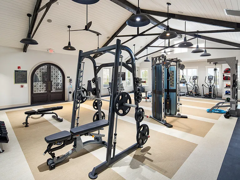 Premium fitness center with free weights