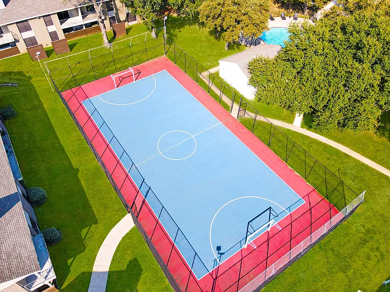 Stay active on our sports court just steps from home.