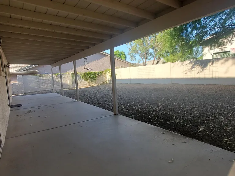 Large private backyard