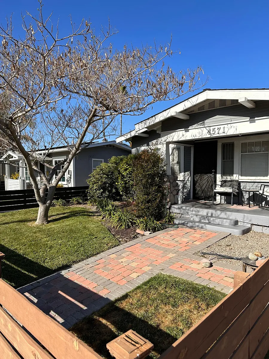 Another View of the Front Yard and front door Patio - 4571 Wilson Ave