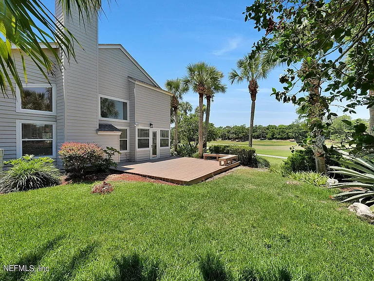 Back yard overlooking golf course