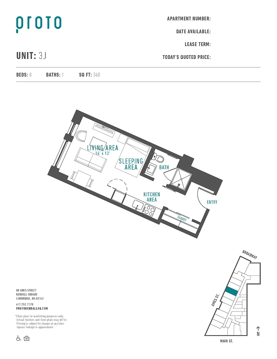 Floor plan Studio-3J