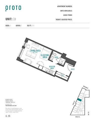 Floor plan Studio-3J