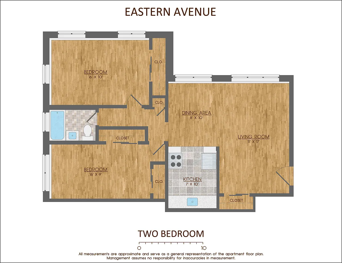 Floor plan Two Bedroom-Roommate