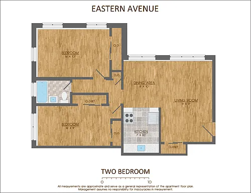 Floor plan Two Bedroom-Roommate