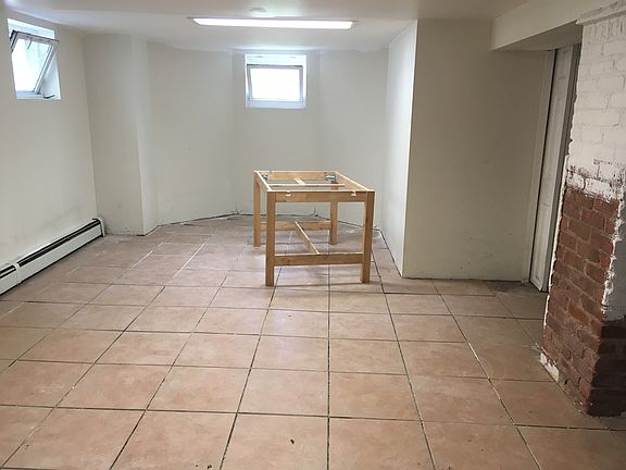Laundry space in basement