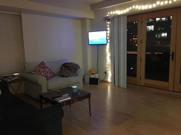 Living room with balcony door