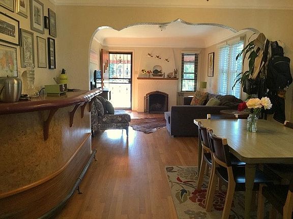 The living and dining room