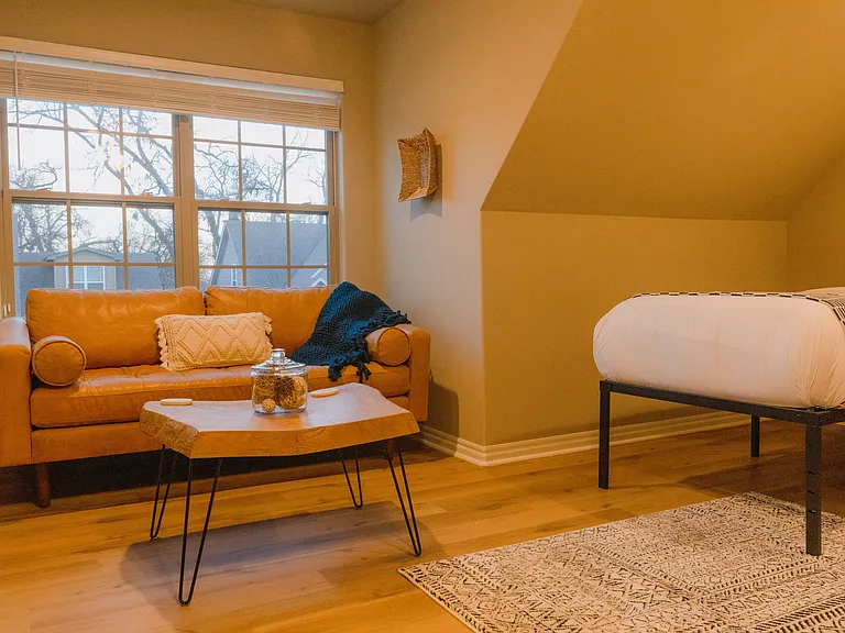 Sitting area upstairs in Large bedroom.