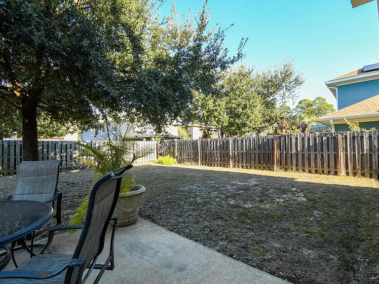 Backyard with fenced in yard