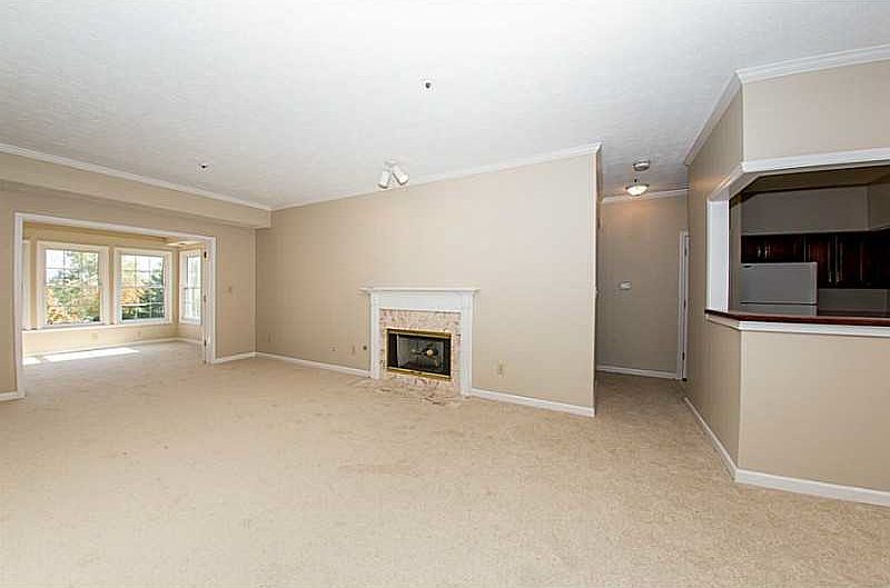 Living room with gas fireplace