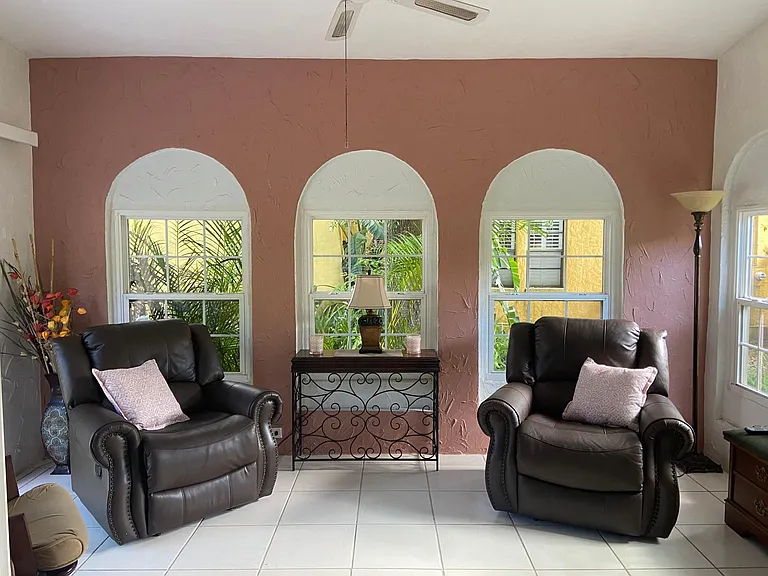 Sunroom and TV room