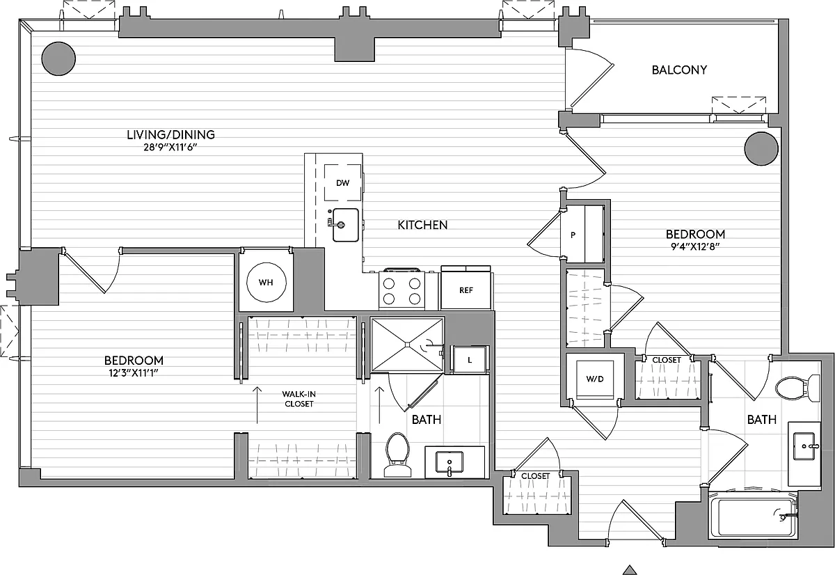 Floor plan 2-Bed-2-Bath-BC4