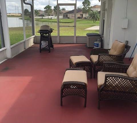 Lanai on back of house