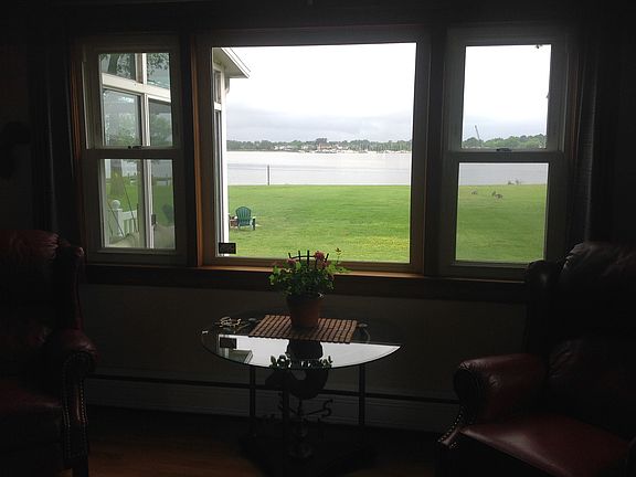 View of backyard from den