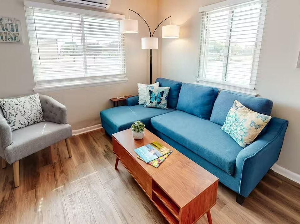 Beautifully appointed with all new furnishings. Living room couch pulls out for extra space for guests!