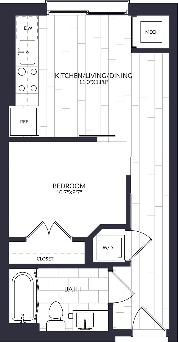 Floor plan Studio-SA1-0