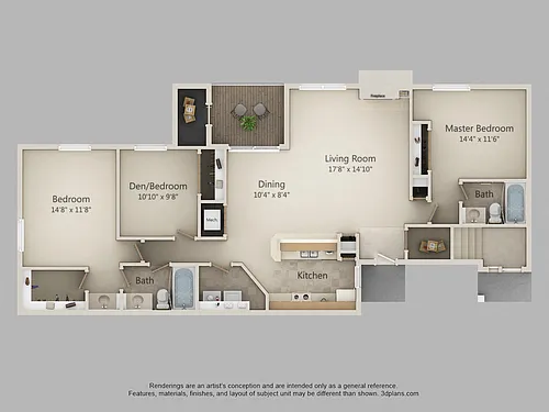 Floor plan 3B-Mudsock